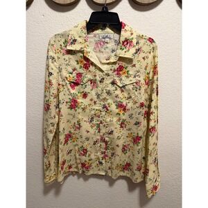 Lei Floral Collar shirt size XL